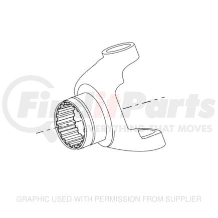 FUL-5505547 by FREIGHTLINER - Manual Transmission Yoke - Steel, 2.79 in. Spline Diameter, 54-Spline