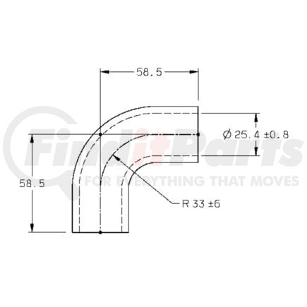 FLF-CUM1078 by FREIGHTLINER - Engine Air Intake Hose