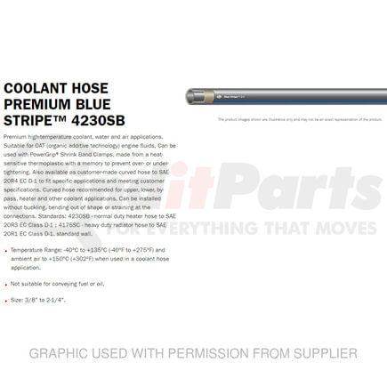 GT-4230SB3/8 by FREIGHTLINER - Heater Water Pump Hose - EPDM (Synthetic Rubber)