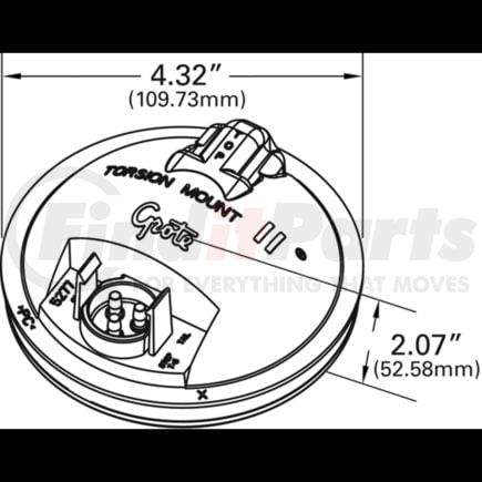 GRO-53102 by FREIGHTLINER - Tail Light Assembly - Polycarbonate Lens, Polycarbonate Housing, Red Lens