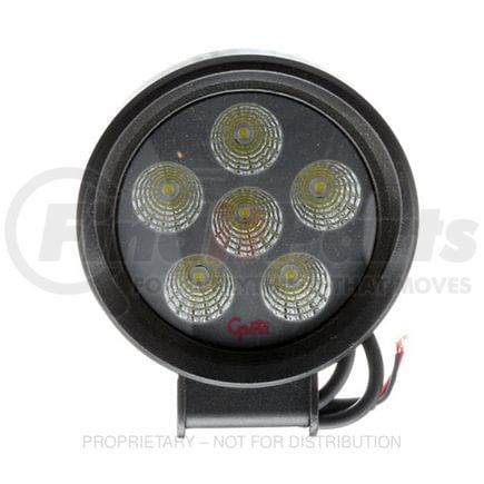 GRO-BZ101-5 by FREIGHTLINER - Work Light - LED, Round, Polycarbonate Lens, Die-Cast Aluminum Housing, Black, Clear Lens