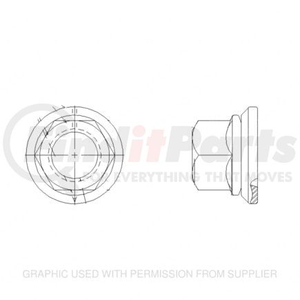 MF-39702 by FREIGHTLINER - Wheel Lug Nut - M22X1.5 mm Inner Thread Size