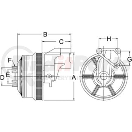 HOR-79A8600 by FREIGHTLINER - Engine Cooling Fan Clutch - Remanufactured