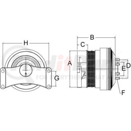HOR-79A8621 by FREIGHTLINER - Engine Cooling Fan Clutch - Drive Master Reman