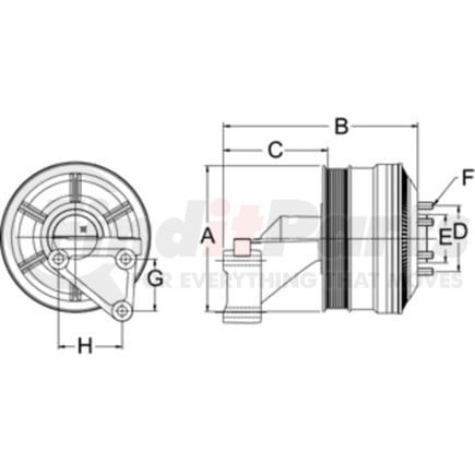 HOR-79A9057 by FREIGHTLINER - Engine Cooling Fan Clutch - Remanufactured