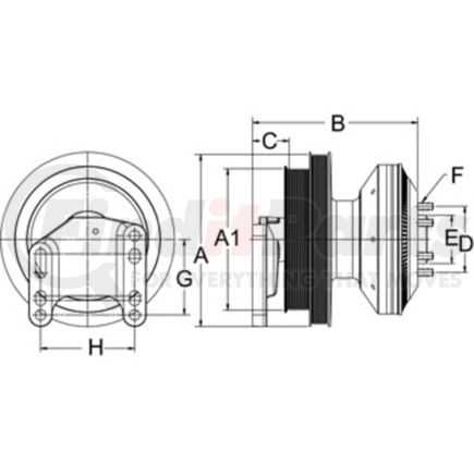 HOR-79A9074 by FREIGHTLINER - Engine Cooling Fan Clutch - Clutch -Drive Master, SE21, Reman