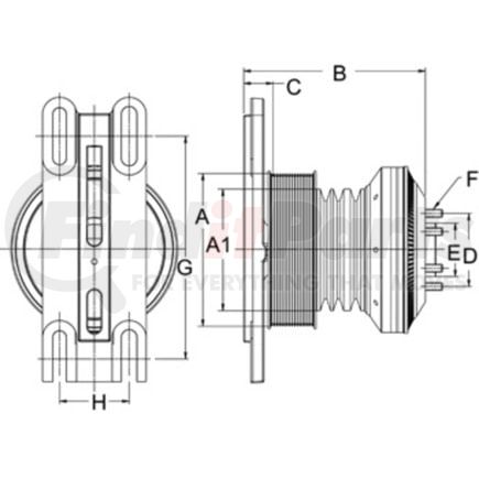 HOR-79A9079 by FREIGHTLINER - Engine Cooling Fan Clutch - Reman, Drive Master Advantage