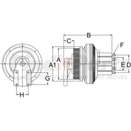 HOR-79A9110 by FREIGHTLINER - Engine Cooling Fan Clutch - Drive Master, SE21, Reman