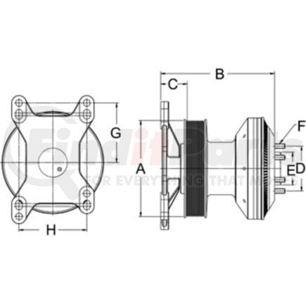 HOR-79A9268 by FREIGHTLINER - Engine Cooling Fan Clutch