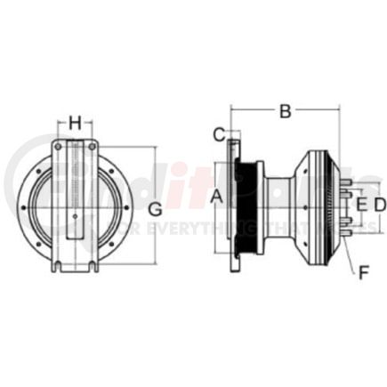 HOR-79A9291 by FREIGHTLINER - Engine Cooling Fan Clutch - Remanufactured