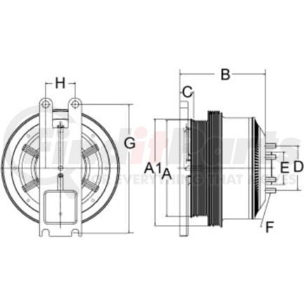 HOR-79A9292 by FREIGHTLINER - Engine Cooling Fan Clutch