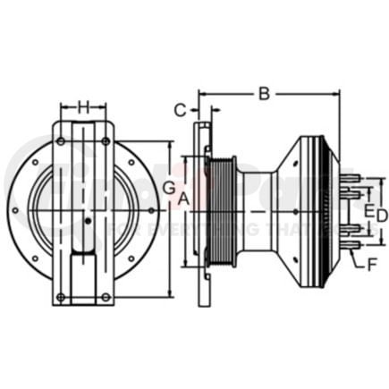 HOR-79A9457 by FREIGHTLINER - Engine Cooling Fan Clutch