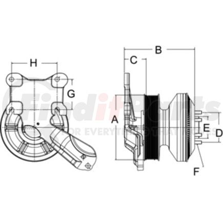 HOR-79A9850 by FREIGHTLINER - Engine Cooling Fan Clutch - Reman