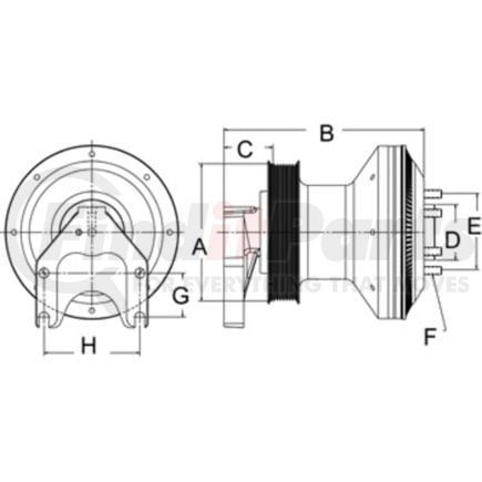 HOR-79A9854 by FREIGHTLINER - Engine Cooling Fan Clutch - Remanufactured