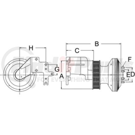 HOR-79A9897 by FREIGHTLINER - Engine Cooling Fan Clutch - Remanufactured