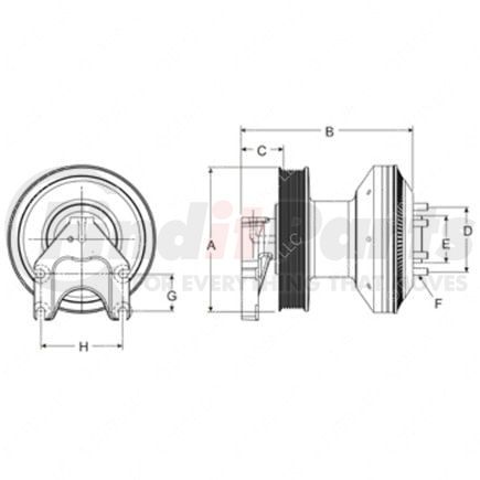 HOR-99A8132 by FREIGHTLINER - Engine Cooling Fan Clutch