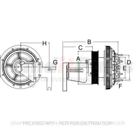 HOR99A8194 by FREIGHTLINER - Fan Drive-Dma, ISX, 15, 1.2:1