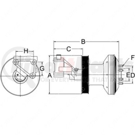 HOR99A9056 by FREIGHTLINER - Clutch - Dma Se 21 Cummins, 190.5, 8-K, 65.0