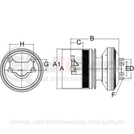 HOR-99A9133 by FREIGHTLINER - Engine Cooling Fan Clutch