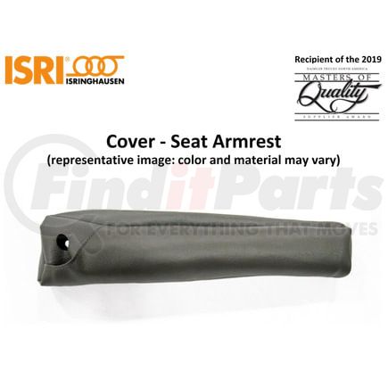 ISR-941704 by FREIGHTLINER - Seat Armrest Cover - Mordura Fiber, Gray