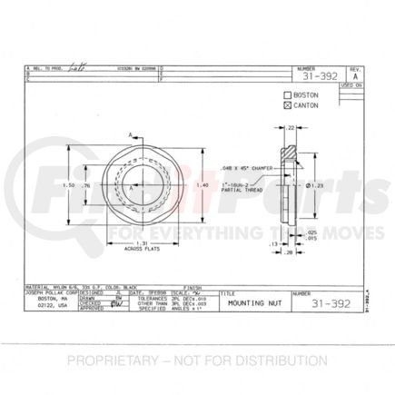 POL-31-392P by FREIGHTLINER - Nut