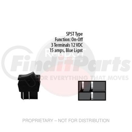 RDH-RD5-9037-0 by FREIGHTLINER - Rocker Switch - 12V VDC