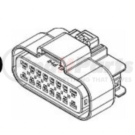 PAC-15326084-B by FREIGHTLINER - Female Terminal - Polyamide, Black, Female Connector