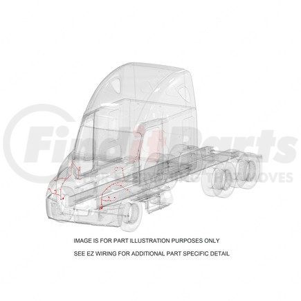 S76-00000-041 by FREIGHTLINER - Hood Wiring Harness - Hood Mounting Location