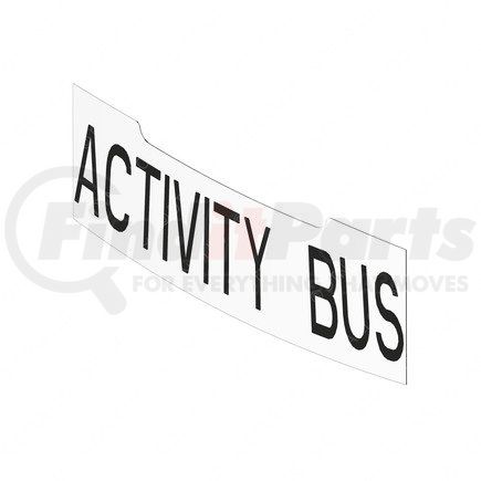 TBB138016 by FREIGHTLINER - Miscellaneous Label - Activity, Bus Front, Prismatic Yellow