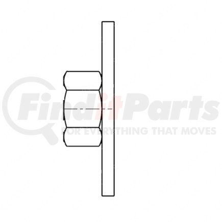 TBB-203868 by FREIGHTLINER - Nut - Hexagonal, 3/8-16 in., Grade 8, Serrated Washer