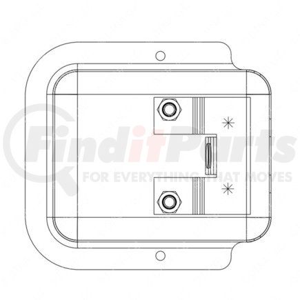 TBB52000902 by FREIGHTLINER - Emergency Door and Window Ajar Alarm Switch - Black, 5 in. x 4.6 in.