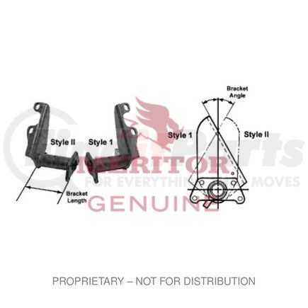 TDAA623299G6091 by FREIGHTLINER - Air Brake Air Chamber and Camshaft Support Bracket - 9.89 in. Length