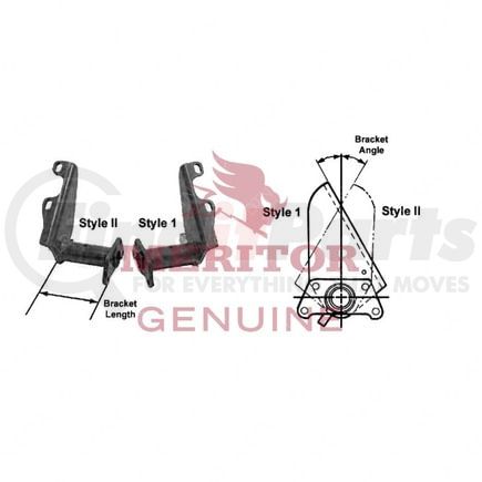 TDA-A9-3299Q6257 by FREIGHTLINER - Air Brake Air Chamber and Camshaft Support Bracket - 11.18 mm THK