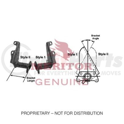 TDAF493299P6256 by FREIGHTLINER - Air Brake Air Chamber and Camshaft Support Bracket - 6.82 in. Length