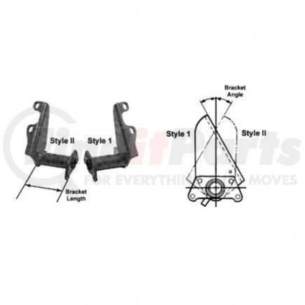 TDAL83299T1554 by FREIGHTLINER - Air Brake Chamber Bracket - 10.20 in. Length