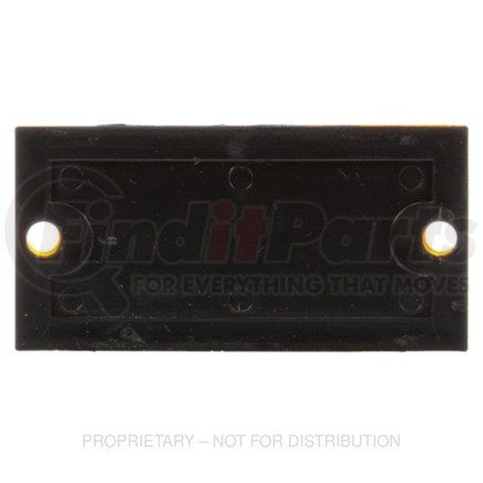 TL98035Y by FREIGHTLINER - Rectangle, Yellow, Reflector, Black Abs2 Screw,