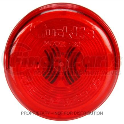 TL-30200R by FREIGHTLINER - Marker Light - 30 Series, Incandescent, Round, Red Lens