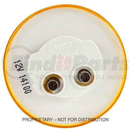 TL-30200Y by FREIGHTLINER - Marker Light - 30 Series, Incandescent, Round, Yellow Lens