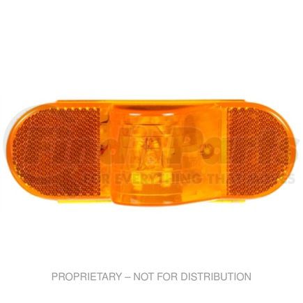 TL-60215Y by FREIGHTLINER - Turn Signal Light - 60 Series, Incandescent, Oval, Yellow Lens