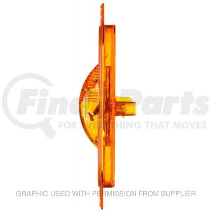 TL-60420Y by FREIGHTLINER - Turn Signal Light - 60 Series, LED, Oval, Polycarbonate, Yellow Trim, Yellow Lens