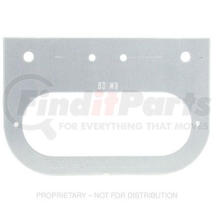 TL60724 by FREIGHTLINER - Marker Light Mounting Bracket - Aluminum, Silver, 209.55 mm x 141.99 mm