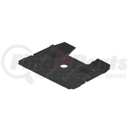 W18-00690-027 by FREIGHTLINER - Floor Mat - Rubber, Black, 1910.6 mm x 1443.7 mm, 18.3 mm THK