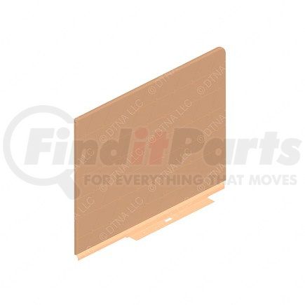 W18-00788-340 by FREIGHTLINER - Sleeper Side Panel Trim - Upholstery, Panel, Side, Oasis Tan, Laminated Fiber Board, Right Hand