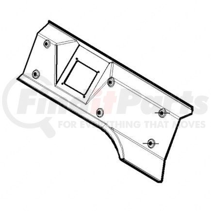 WWS54012G7281H by FREIGHTLINER - Overhead Storage Cantrail - Right Side, ABS, Gray