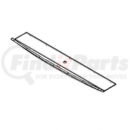 WWS54012G7355H by FREIGHTLINER - Overhead Console Panel - ABS, Gray, 1299.97 mm x 264.41 mm