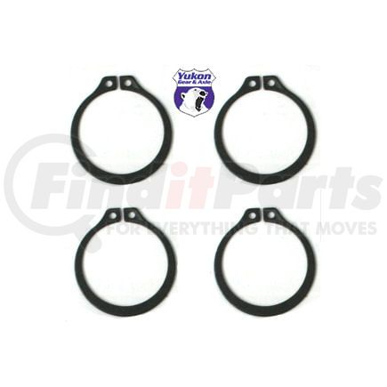 YP SJ-733X-502 by YUKON - (4) Full Circle Snap Rings; fits Dana 60 733X U-Joint with aftermarket axle.