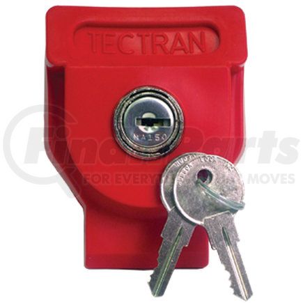 1011LK140 by TECTRAN - Gladhand Lock - MA14 Key Code, Red, Made of Glass Filled Nylon, with Two Keys