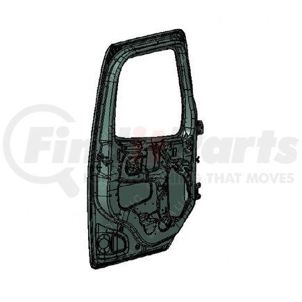 Z18-71221-020 by FREIGHTLINER - Door - Left Side, Steel, 0.02 in. THK