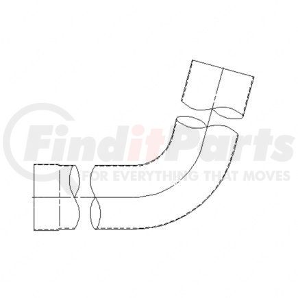 417739111 by FREIGHTLINER - Exhaust Pipe - 5 in. x 75 Deg, FLR