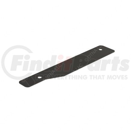 22-74461-000 by FREIGHTLINER - Mud Flap Plate - Steel, Black, 321.4 mm x 58.9 mm, 1.2 mm THK